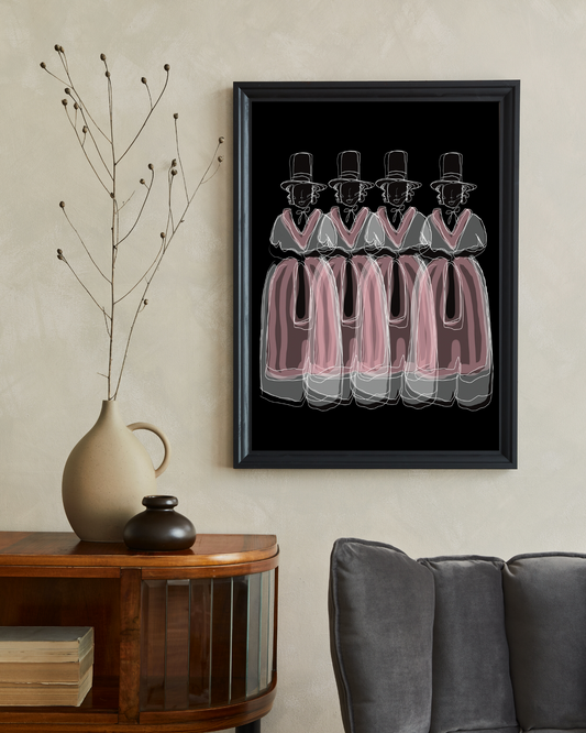 'Welsh Ladies' - A3 Unframed Poster