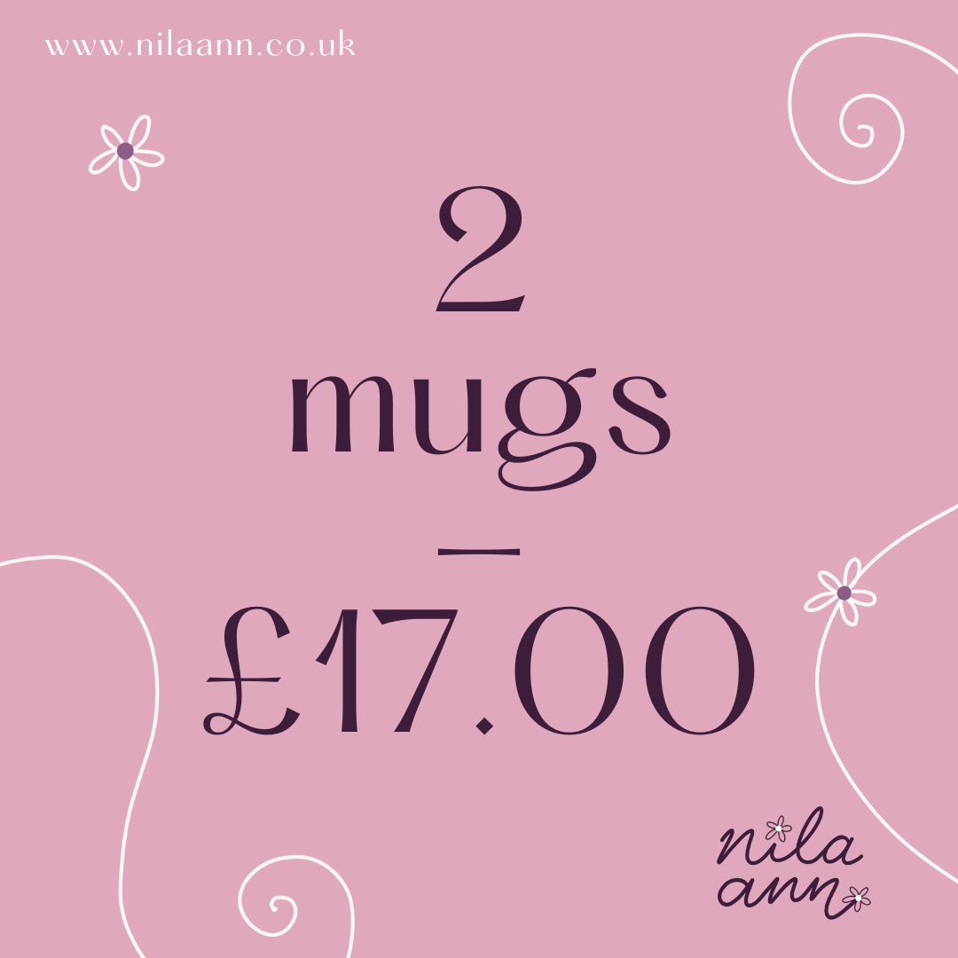 2 Mugs for £17.00