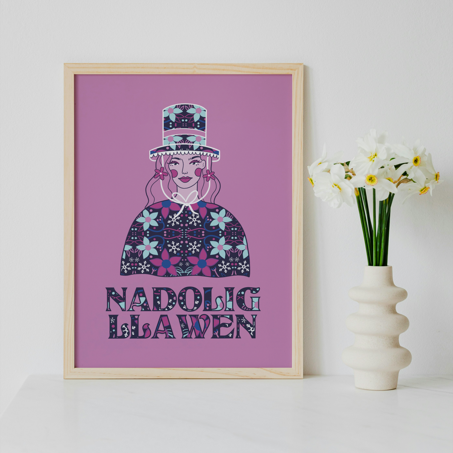 Jemima Nadolig Llawen - Unframed Print