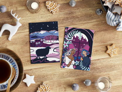 Pack of 2 - Dal Fyny & Eira Yn Eryri Greeting Cards