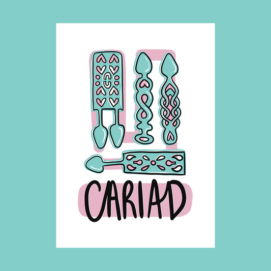 'Cariad Lovespoons' - Print