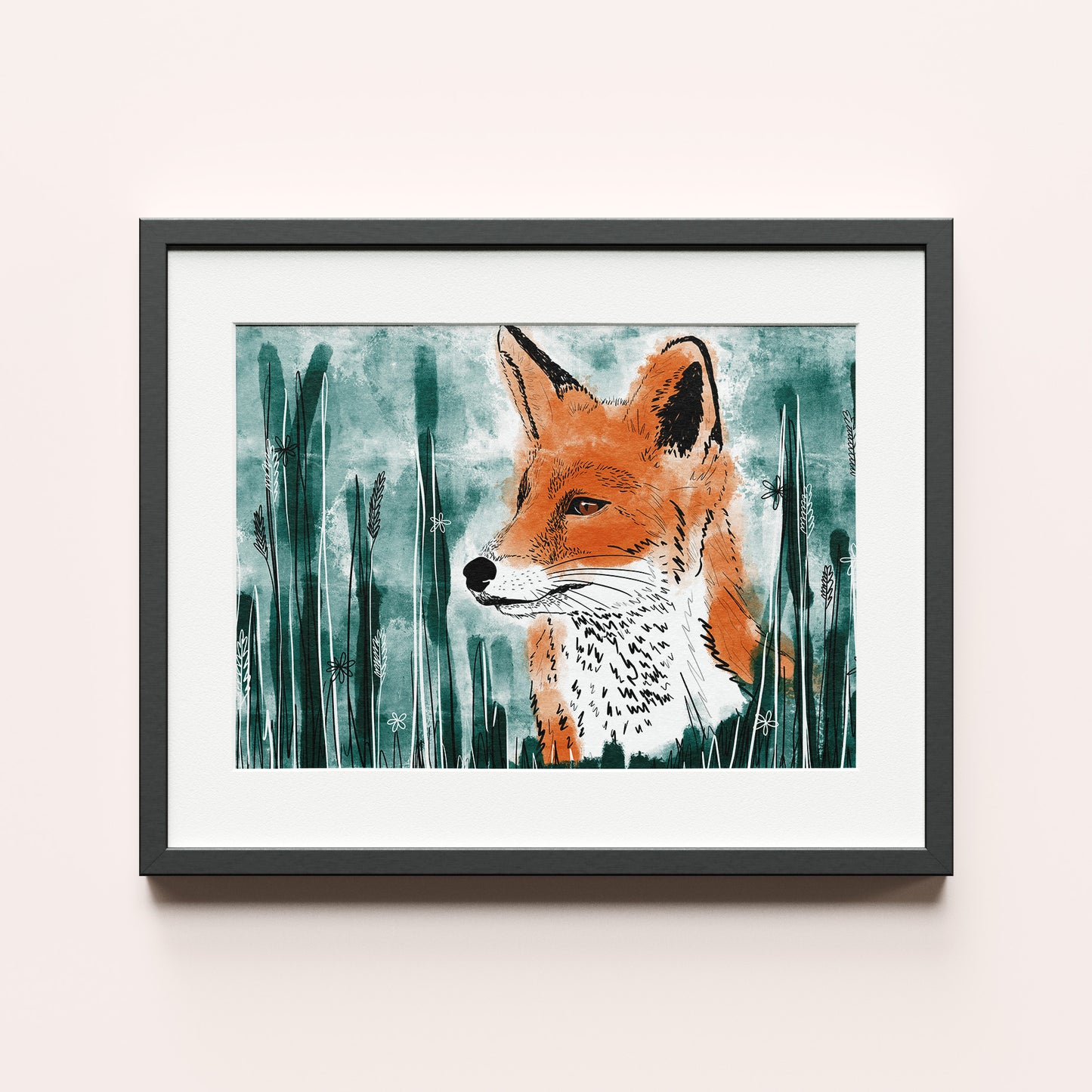 'Y Llwynog' / 'The Fox' - Unframed Print