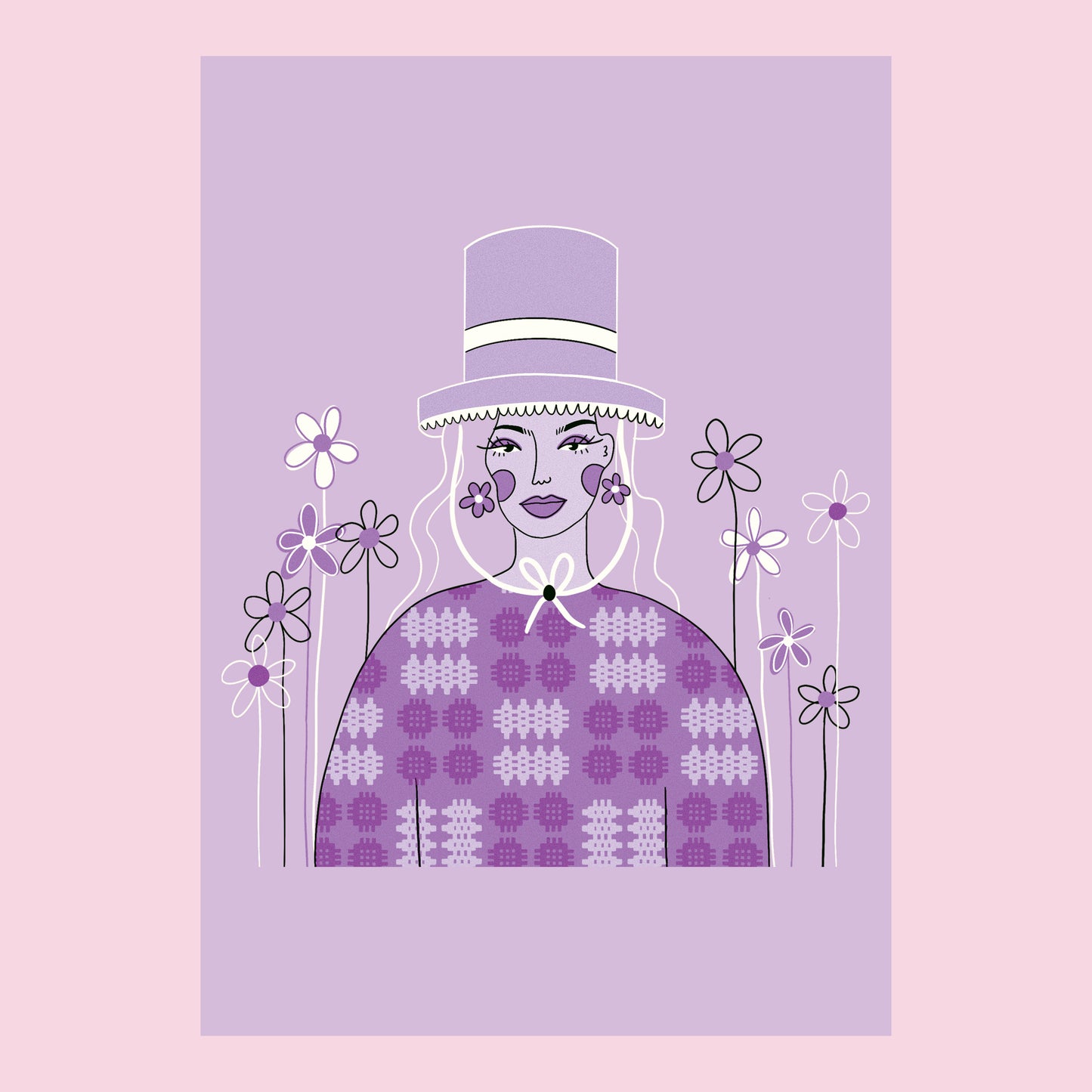 Jemima - Purple A5 Print